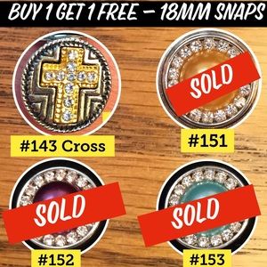 BOGO Snaps fit most brands of 18mm Snap Jewelry